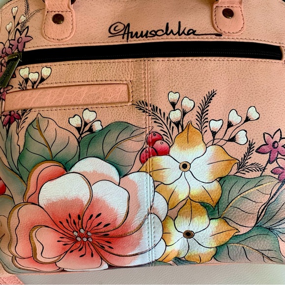 Anuschka Vintage Garden Hand Painted Satchel - Picture 3 of 10